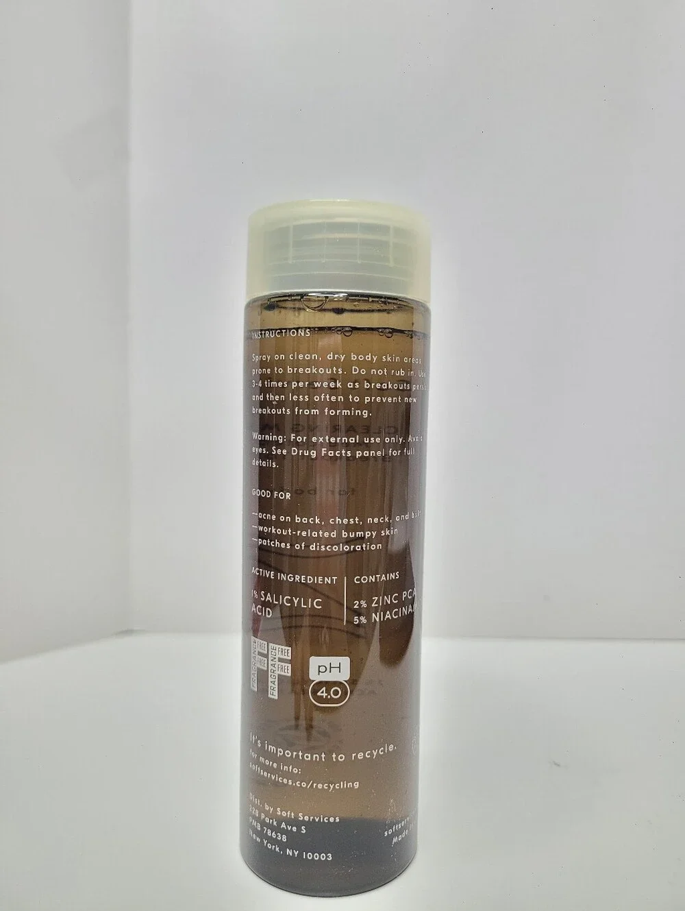 Soft Services Clearing Mist Breakout Tonic Acne Treatment